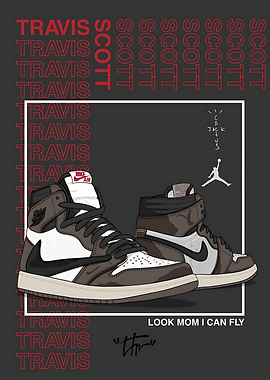 Travis Scott Air Jordan 1 Illustration
