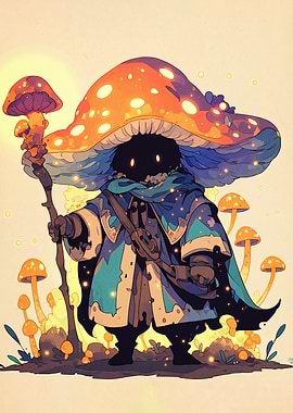 Mushroom Wizard Character Art