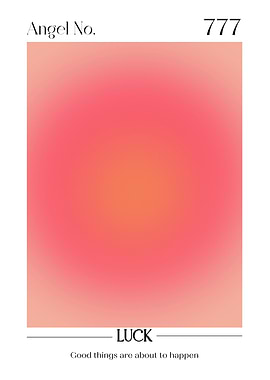 Angel Number 777 Luck Poster