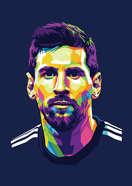 Lionel Messi Colorful Pop Art Portrait