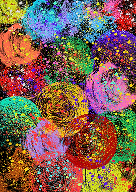 Abstract Circles on Black