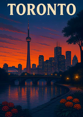 Toronto Cityscape at Dusk