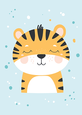 Cute Cartoon Tiger Illustration