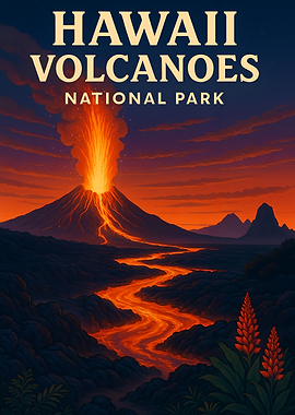 Hawaii Volcanoes National Park Poster