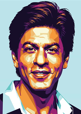 Shah Rukh Khan Pop Art Portrait
