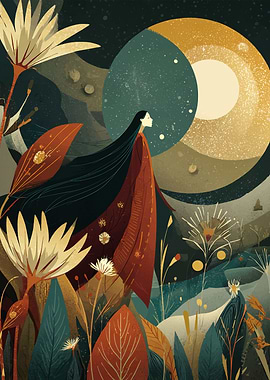 Woman in Nature Digital Art