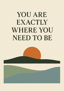 Inspirational Quote Landscape Art Print