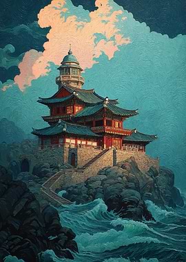 Seaside Asian Landscape