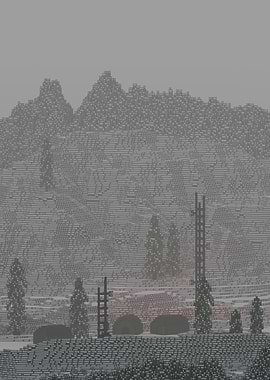 Voxel Military Base By Snowy Mountain