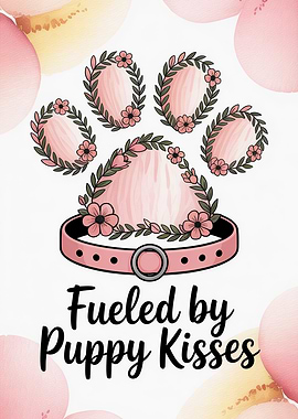 Fueled by Puppy Kisses Floral Paw