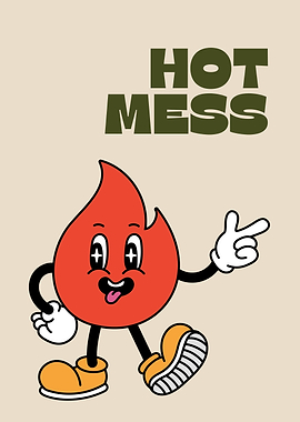 Hot Mess Cartoon Character