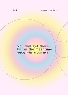 Motivational Gradient Poster with Circles