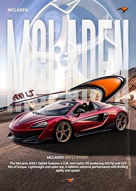 McLaren 600LT Spider Car Advertisement