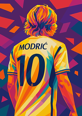 Luka Modrić Colorful Portrait
