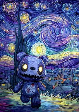 Starry Night Creepy Teddy Bear