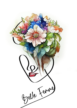 Belle Femme Floral Portrait