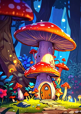 Mushroom House Forest