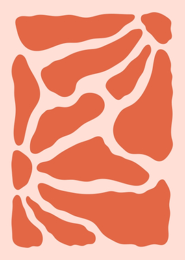 Abstract Orange Shapes on Light Background