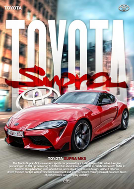 Red Toyota Supra MK5 on Road