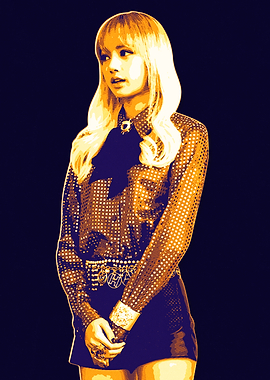 Lisa from Blackpink Pop Art Portrait