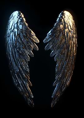 Silver Angel Wings of Light