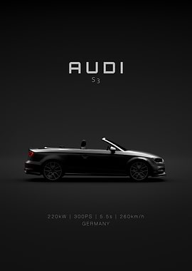 Audi S3 Convertible 2015 - Car Poster
