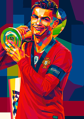 Cristiano Ronaldo Colorful Pop Art Portrait