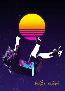 Billie Eilish Retro Art