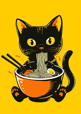 The Cat Ramen Noodles