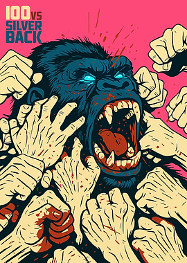 100 vs Silverback Gorilla Fight