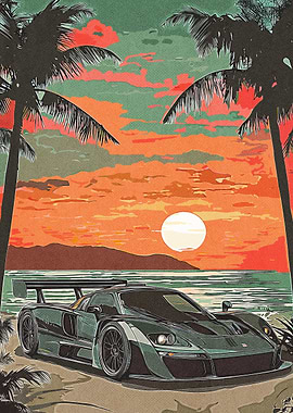 Gumpert Apollo IE Beach Sunset