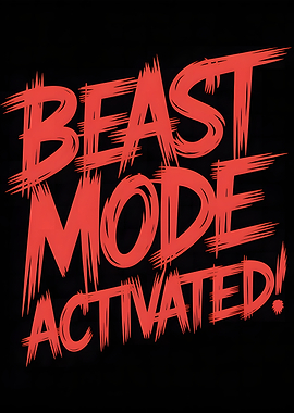 Beast Mode Activated Text Art