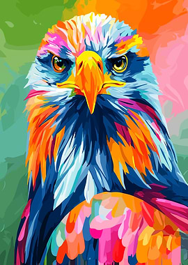 Colorful Eagle Portrait