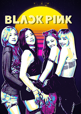 Blackpink Retro Style Portrait Art