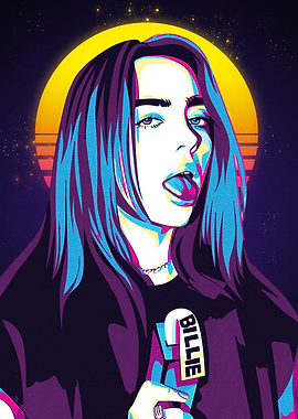 Billie Eilish Retro Pop Art