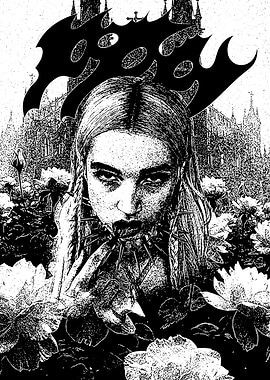 Gothic Woman with Spiked Collar