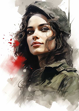 Woman in Military Uniform