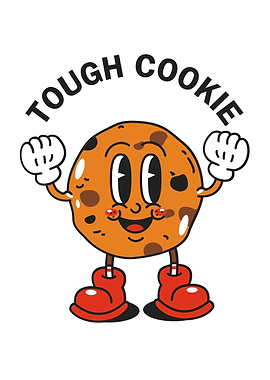 Tough Cookie Cartoon Character Illustration