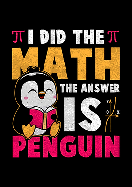 I Did The Math Penguin Cartoon Seabird Student