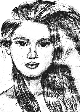 Pencil Sketch of a Woman