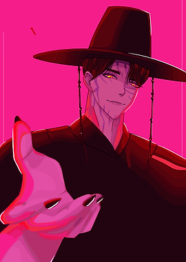 Korean Manhwa Character in Pink