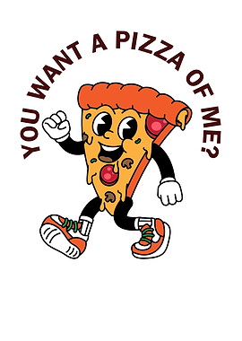Cartoon Pizza Slice Character