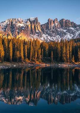 Mountain Lake at Sunset