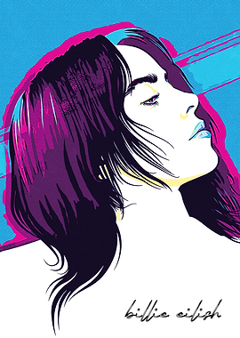 Billie Eilish Pop Art Portrait