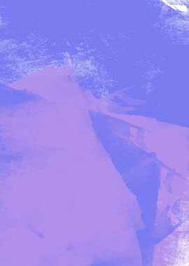 Abstract Purple and Blue Watercolor Painting