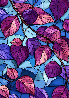 Stained Glass Leaves
