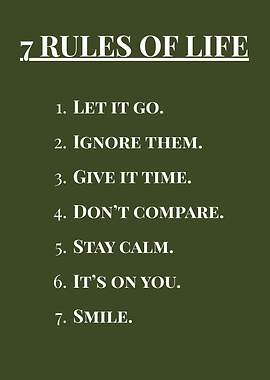 7 Rules of Life
