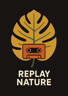 Replay Nature Cassette Tape Leaf Art