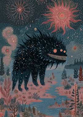 Monster in a Dreamlike Landscape
