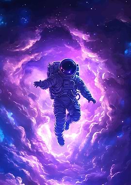 Astronaut in Nebula